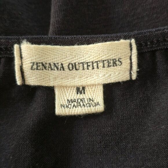 Zenana Outfitters Y2K Basic Cami Tunic Tank Top Sz M Black Adj Spaghetti Straps - Picture 9 of 11